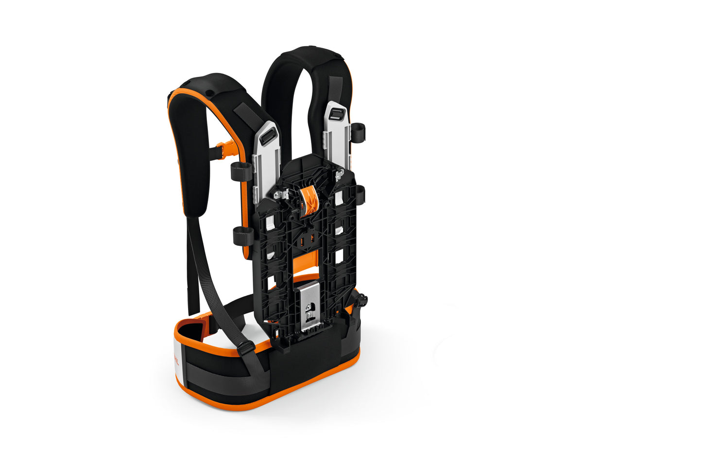 Sistema di trasporto Stihl AR L con batteria zainata visualizzato su fondo bianco