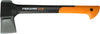 Ascia Fiskars X11 con manico in FiberComp, lama in acciaio temprato, ideale per spaccare legna, colore nero e arancione, design ergonomico per una presa sicura e confortevole, lunghezza totale 44 cm, codice prodotto 122443.