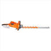 Tagliasiepi a batteria STIHL HSA 25, arancione e bianco, con lama affilata e impugnatura ergonomica per una facile manovrabilità. Ideale per la potatura di siepi e arbusti. Attrezzo da giardinaggio di alta qualità e prestazioni.