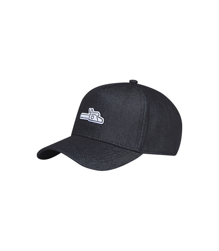 Casquette de baseball - Denim Noir avec logo Tronçonneuse