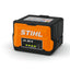 Vista laterale della batteria Stihl AK 30 S