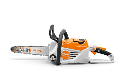 Dettaglio della lama e catena della motosega STIHL