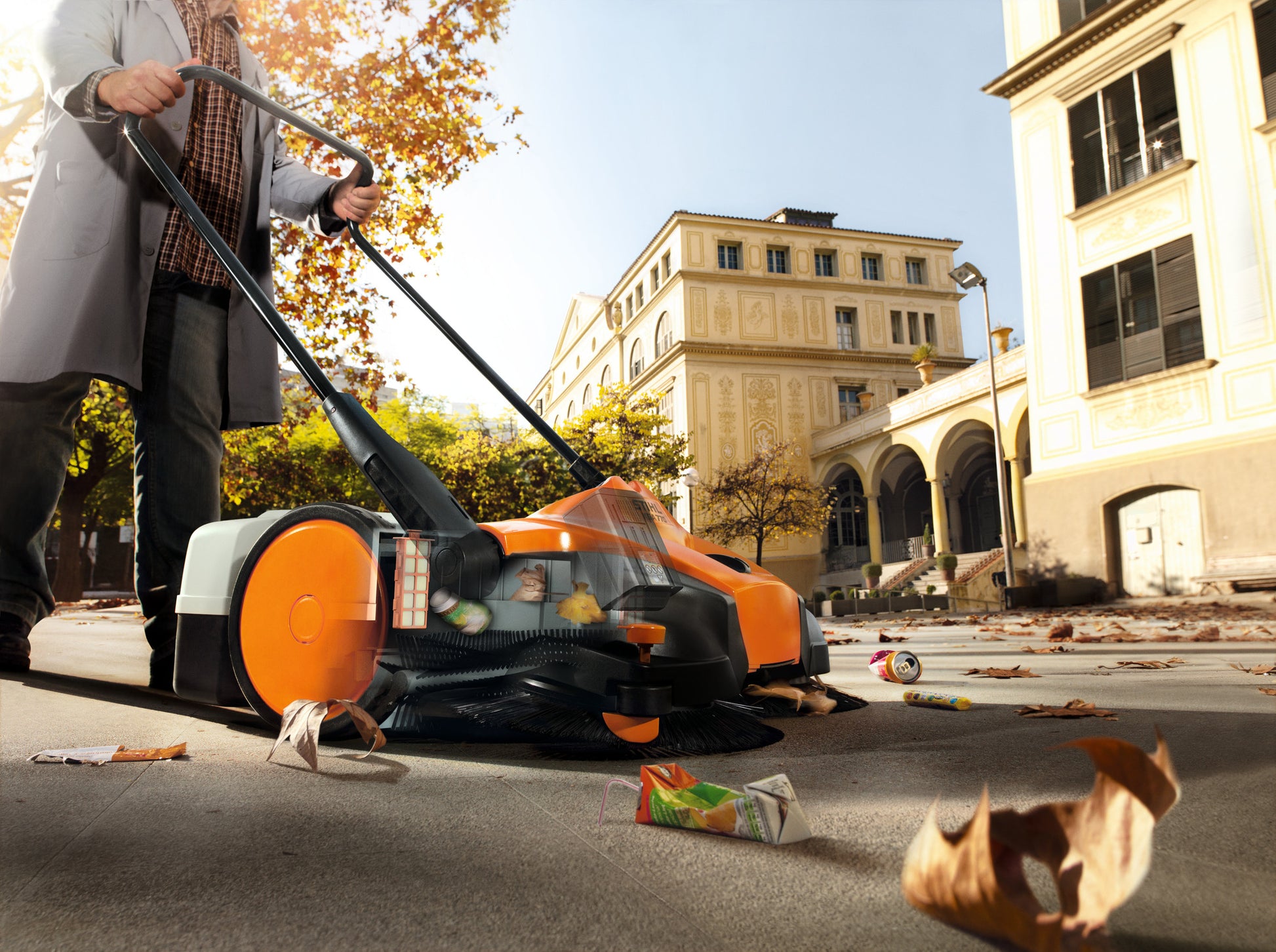 Struttura resistente e maneggevole della spazzatrice STIHL KGA 770