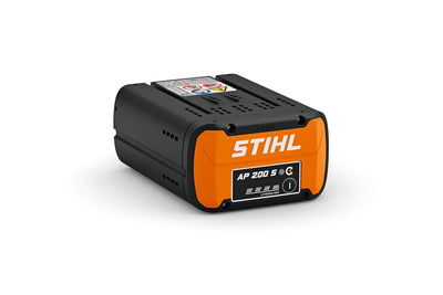 Vista laterale della batteria STIHL AP 200 S