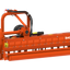Vista posteriore della trinciatrice Sicma TMX 185 spostabile con rullo di appoggio e dettagli della trasmissione visibili.
