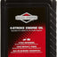 Tanica di olio motore per motori a 4 tempi Briggs & Stratton, formulato per motori raffreddati ad aria, SAE 30, API SJ/CD, capacità 2 litri. Ideale per tosaerba e attrezzature da giardino, confezione nera con etichetta rossa.