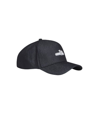 Casquette de baseball - Denim Noir avec logo Tronçonneuse